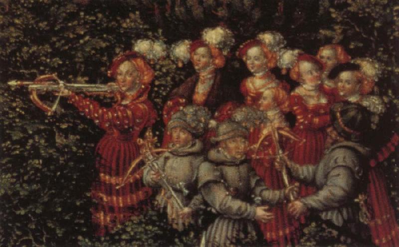 Lucas Cranach Details of The Stag Hunt Sweden oil painting art